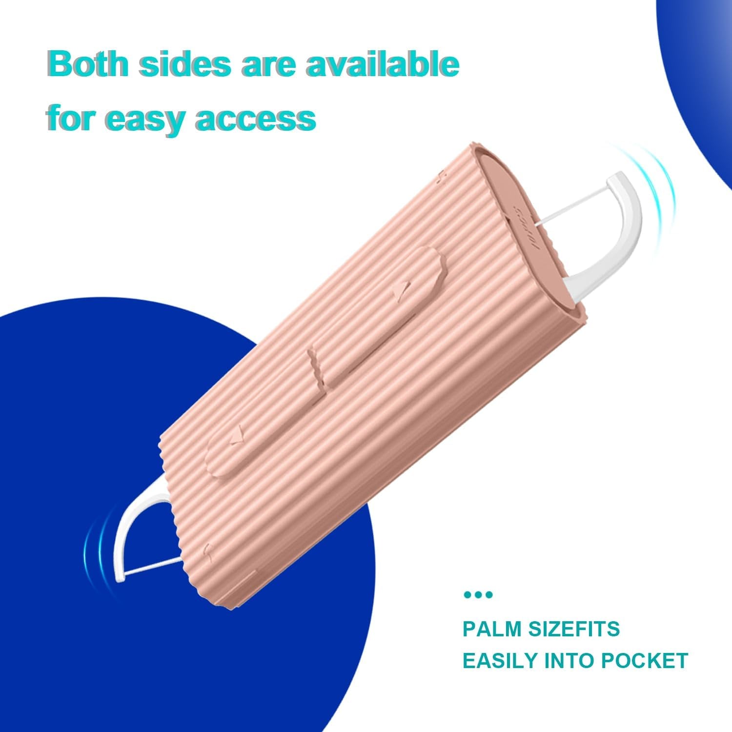 Portable Dental Floss Dispenser 2 Box, Portable Floss Picks Case with Adult Floss Sticks 80 Count,Flossers Toothpicks Boxs Perfect for Home,Travel Cleaning Teeth Oral Care Best Tool(Pink)