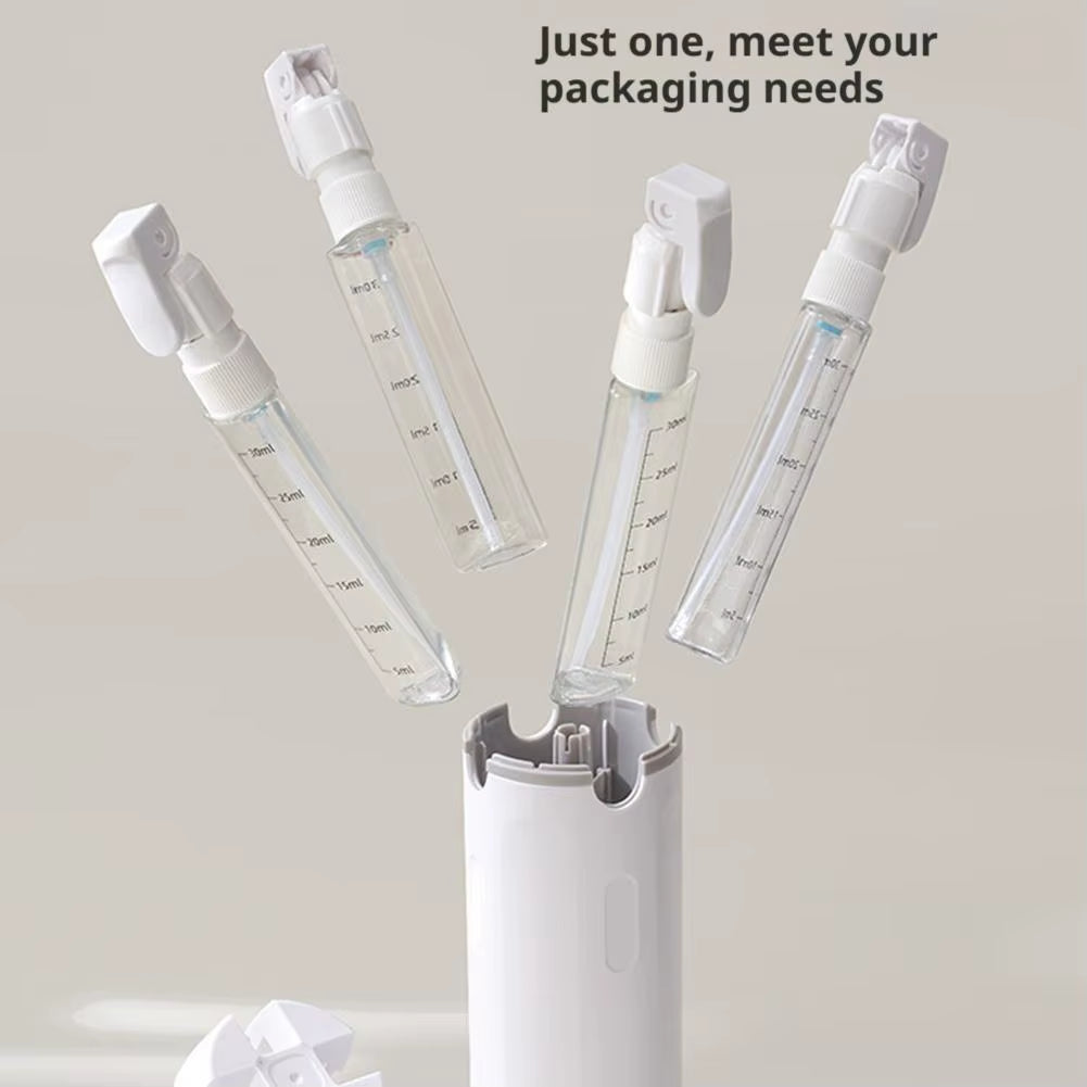 4 in 1 Travel Dispenser 4Pcs Travel Bottles Leak Proof Leakproof Travel Container for Perfume Shampoo Conditioner Lotion 30ML