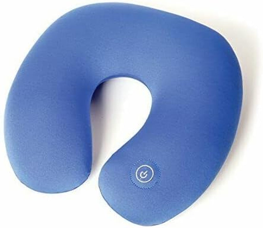 Vibrating Microbead Neck Massage Travel Pillow - Airplane Travel Essentials for Women Kids & Men - Car Essentials Travel Accessories Road Trip Essentials - Ergonomic - International Travel Must Haves