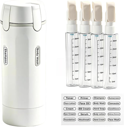 4 in 1 Travel Dispenser 4Pcs Travel Bottles Leak Proof Leakproof Travel Container for Lotion, Shampoo Conditioner Lotion 30ML