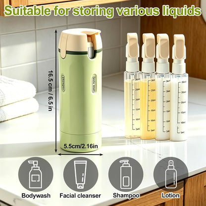 4 in 1 Travel Dispenser 4Pcs Travel Bottles Leak Proof Leakproof Travel Container for Lotion, Shampoo Conditioner Lotion 30ML