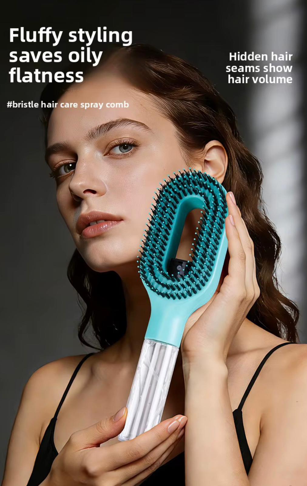 2-in-1 Spray Detangling Hair Comb – Fast Styling & Conditioning Mist Brush