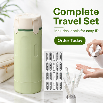 4 in 1 Travel Dispenser 4Pcs Travel Bottles Leak Proof Leakproof Travel Container for Lotion, Shampoo Conditioner Lotion 30ML