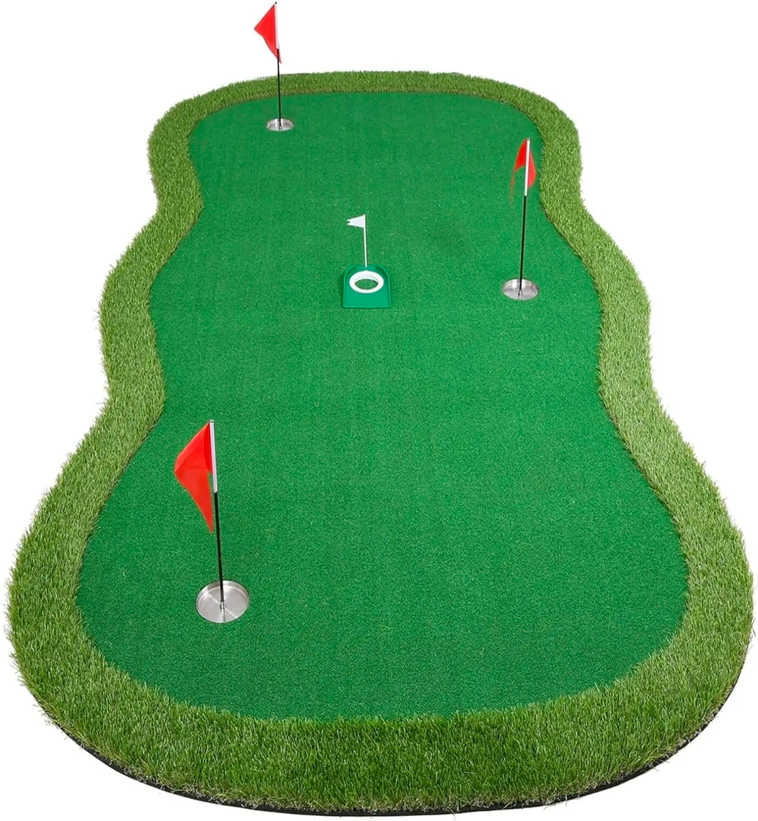 5ft x 10ft Golf Putting Green Mat with Training Accessories (Luxury Indoor Putting Green)