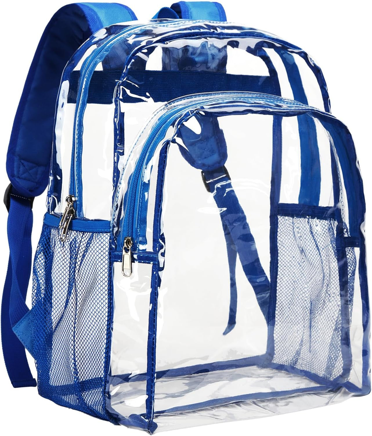 Clear Backpack Heavy Duty - Clear Backpacks for School Transparent Bookbag for Girls Boys Large See through Bag for Work, College, Concert - Blue