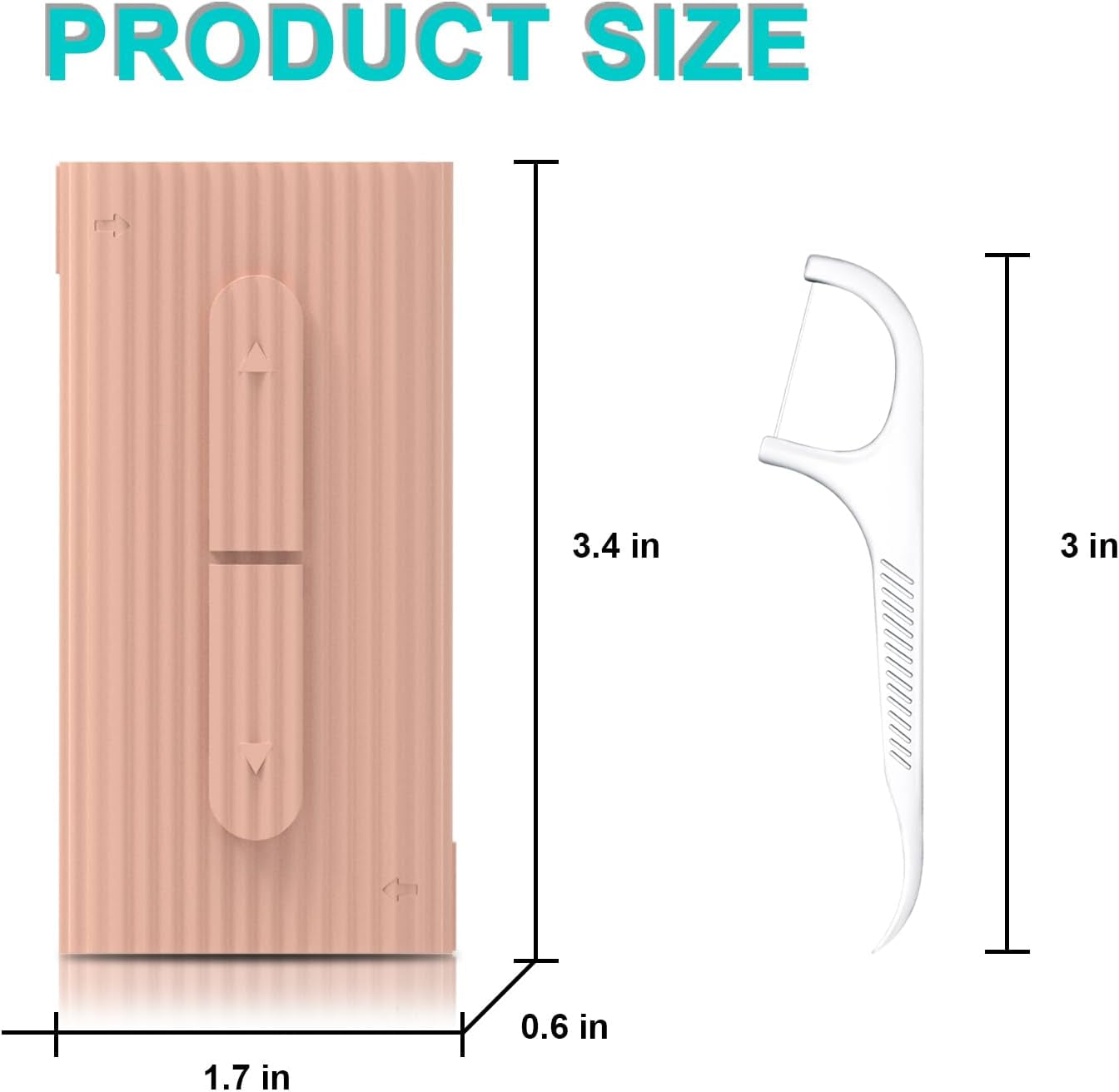 Portable Dental Floss Dispenser 2 Box, Portable Floss Picks Case with Adult Floss Sticks 80 Count,Flossers Toothpicks Boxs Perfect for Home,Travel Cleaning Teeth Oral Care Best Tool(Pink)